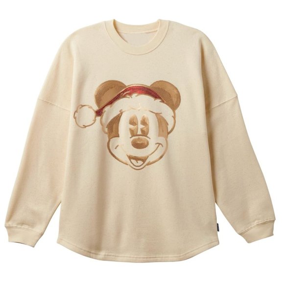 Disney Tops - SOLD DISNEY PARKS MICKEY WALT DISNEY WORLD LAND SEQUINED HOLIDAY SPIRIT